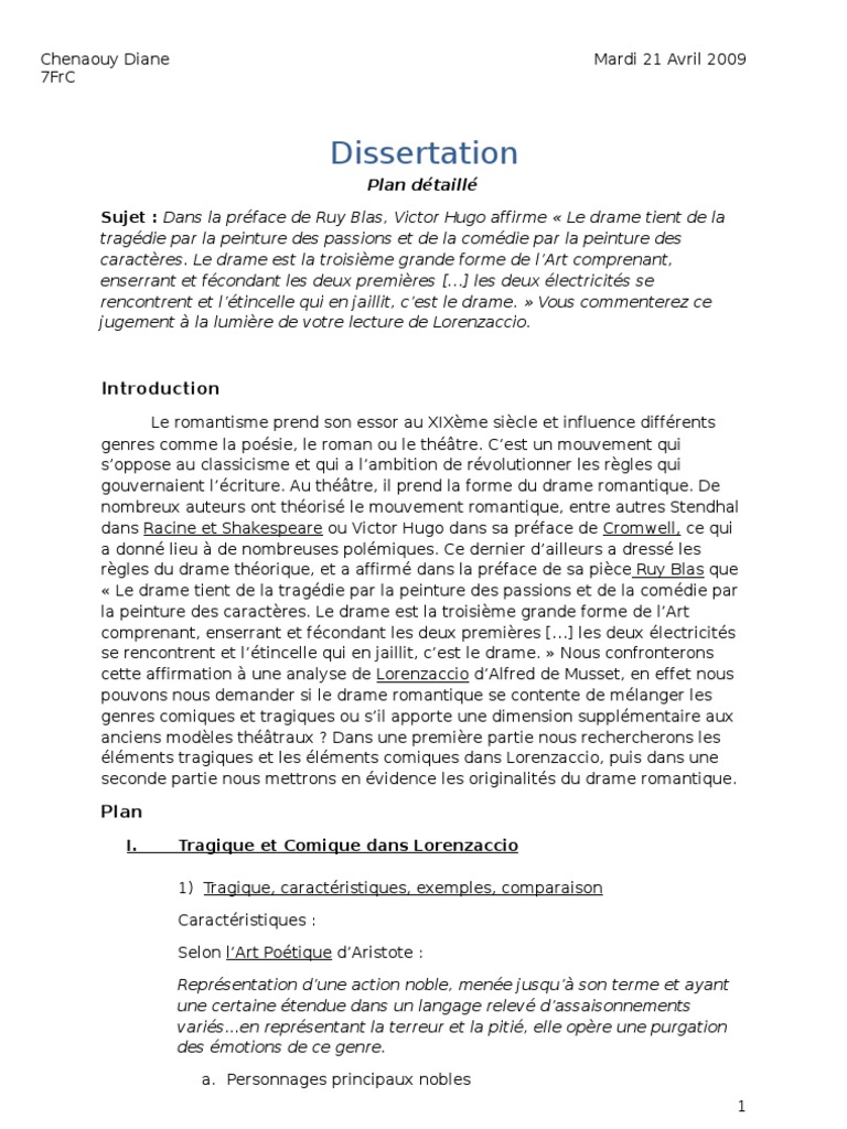 dissertation victor hugo pdf