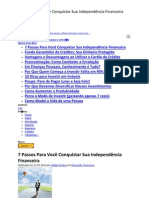 7 Passos Para Você Conquistar Sua Independência Financeira