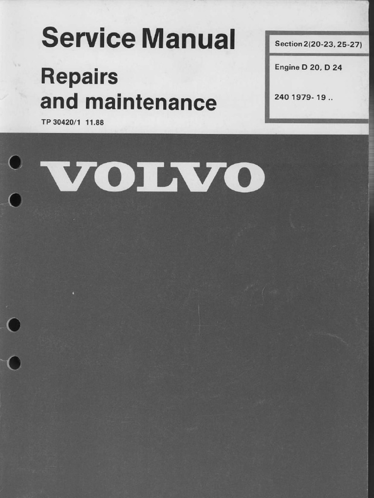 VOLVO 240 Engines d20 d24 repairs part 1 | Engines | Mechanical Engineering