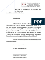 Proposta RD - Postergação da Entrega das "Teses de Láurea"