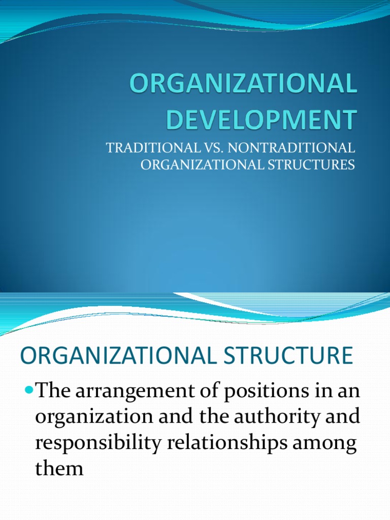 Traditional vs. Nontraditional Structures | PDF | Organizational ...