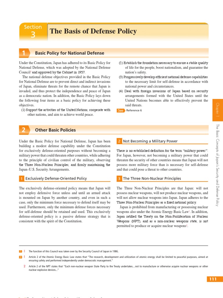 Japan's Defense Policy Overview | PDF | Politics | Social Science