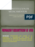 Reconstitucion de Medicamentos