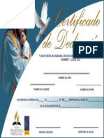 Certificado de Dedicacion de Niños PDF