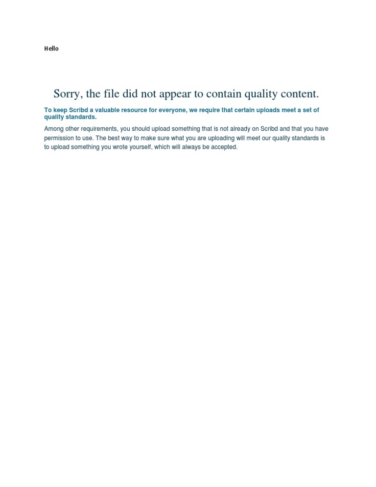 Scribd Quality Content Guidelines | PDF