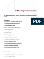 Child Developmental Checklist