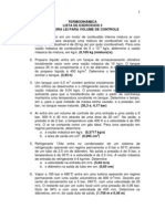 Termodinâmica exercícios volume controle