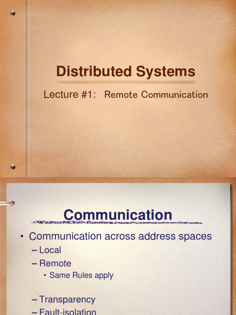 Remote Communication in Distributed Systems | PDF