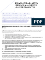 Equipos Mejorados para La Venta Callejera de Pescados y Mariscos Frescos