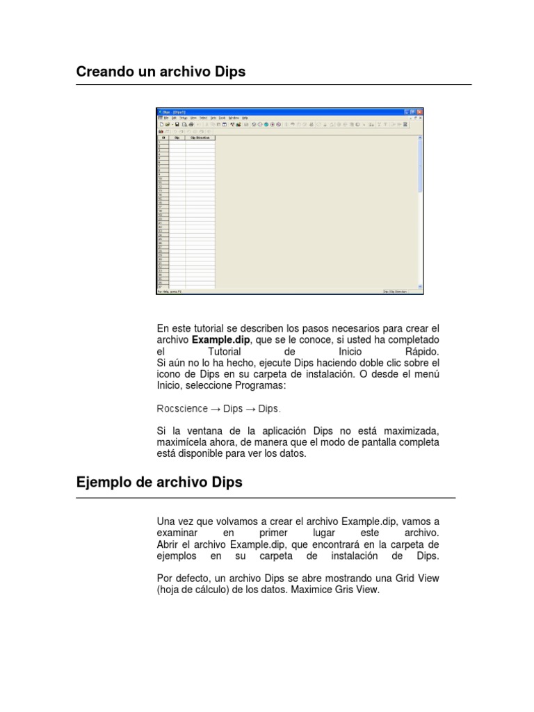 Tutorial para Crear Archivos Dips | PDF | Hoja de cálculo | Archivo de ...