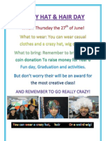Crazy Hat and Hair Day Flyers