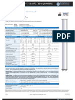 Quad band antenna technical specifications and performance data