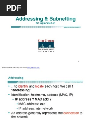 Addressing Subnetting Ip Address Computer Network