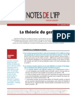 La théorie du genre une note de l'IFP