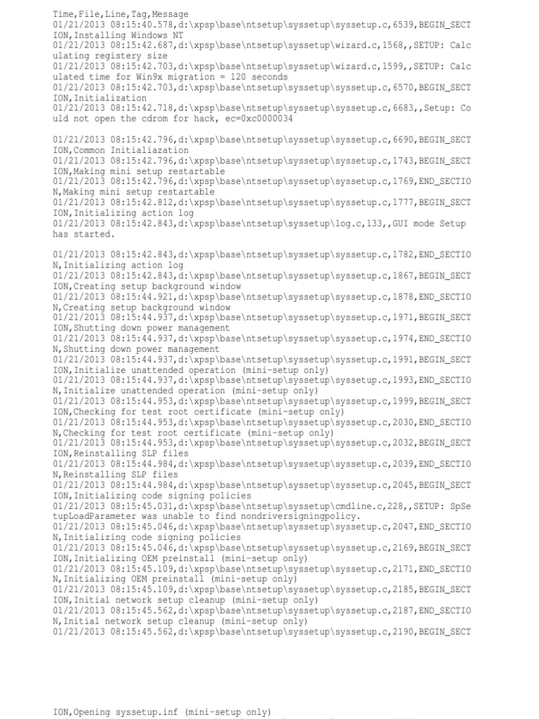 Setup Log | PDF | Software | System Software