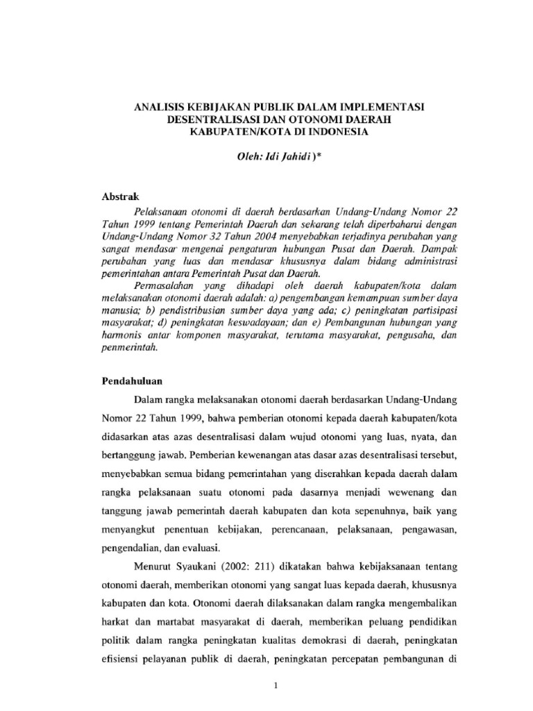 Contoh Jurnal Online 1 Kebijakan Publik PDF