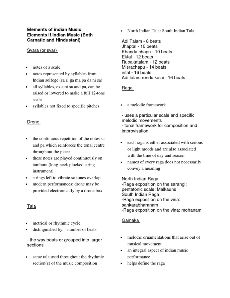 Elements of Indian Music | PDF | Art | Poetry