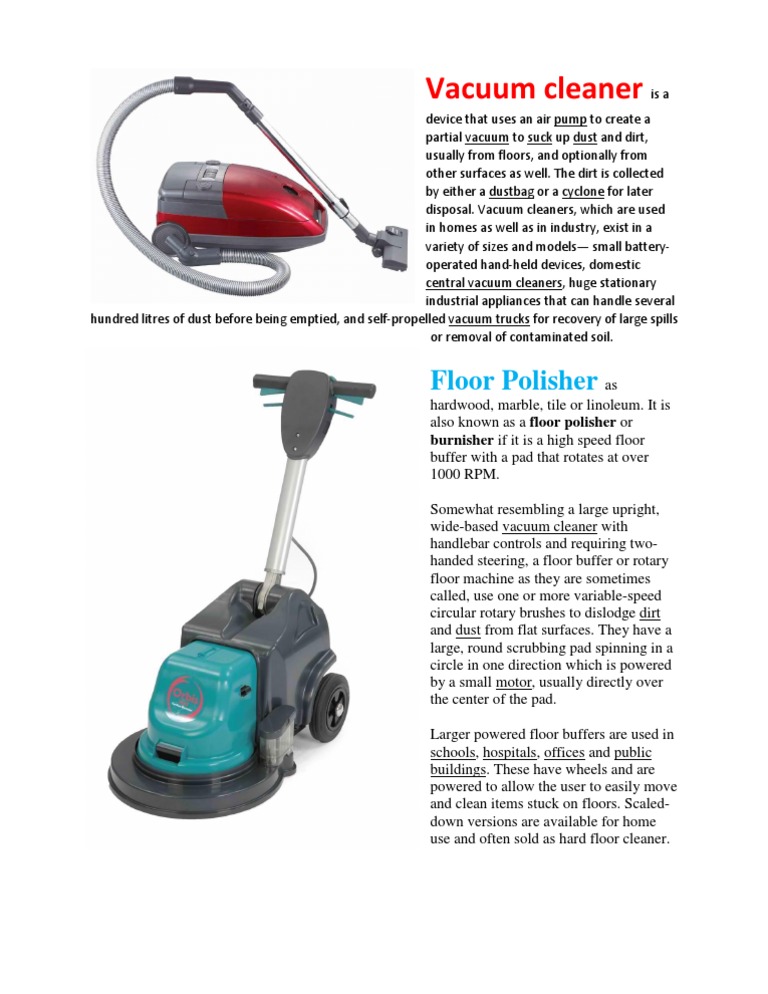 What is the Difference between Vacuum Cleaner And Floor Buffer: Ultimate Guide