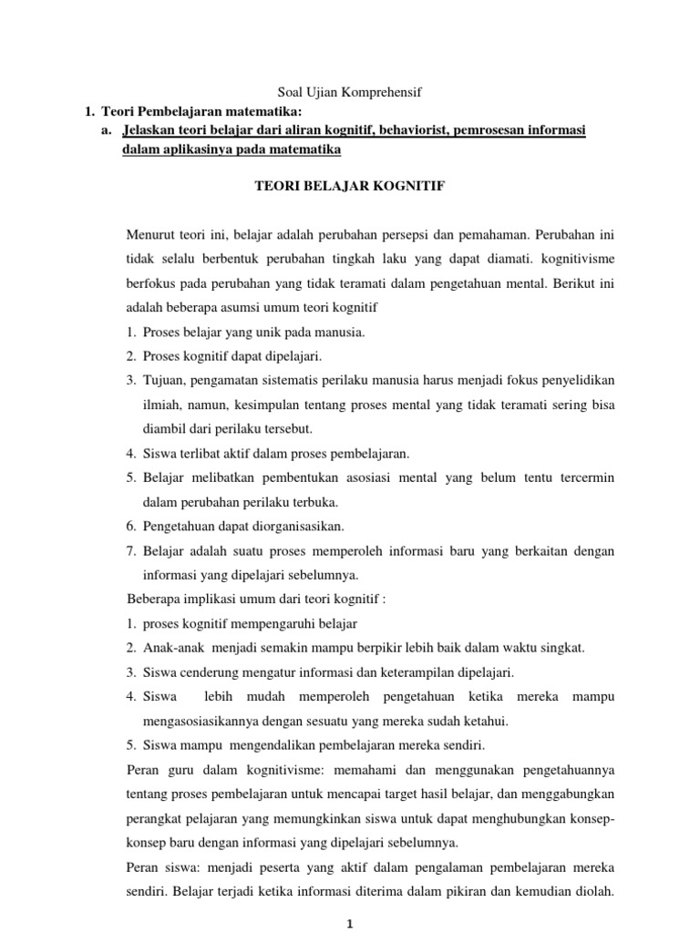 Soal Ujian Komprehensif Uny 2009 2010