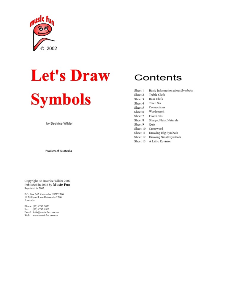 Draw Symbols | PDF | Clef | Musical Forms