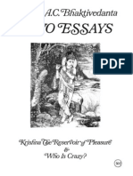 TWO ESSAYS-Krishna The Reservoir of Pleasure-&-Who Is Crazy-Book SCAN