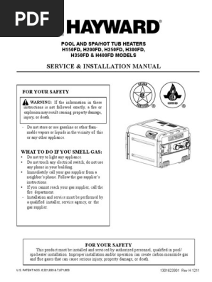 UniversalH SeriesLowNOx HxxxFDServiceu0026Installation | PDF | Swimming Pool |  Hvac
