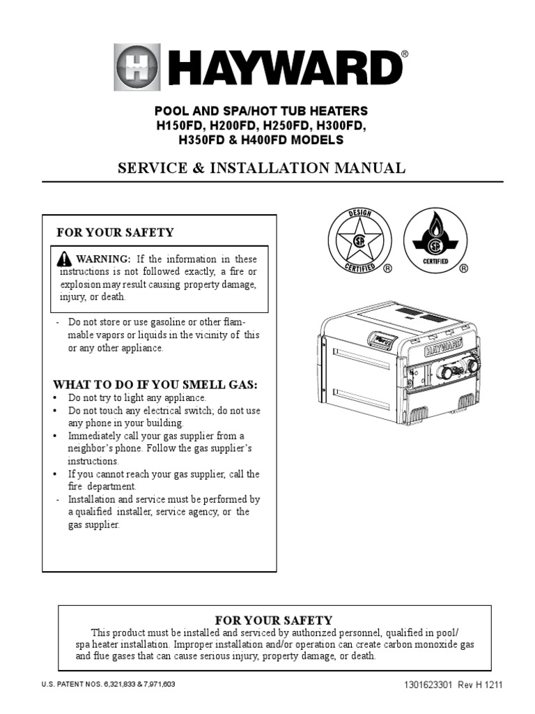 UniversalH SeriesLowNOx HxxxFDServiceu0026Installation | PDF | Swimming Pool |  Hvac