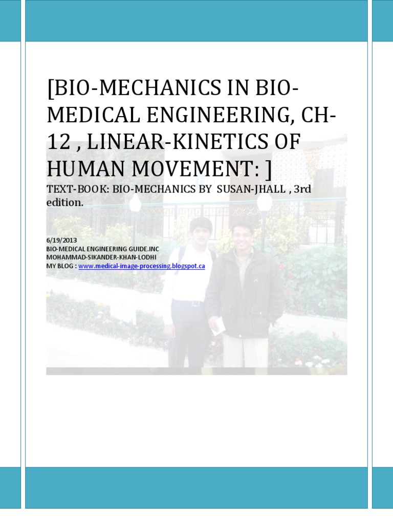 Ch-12, On Bio-Mechanics in Bio-Medical Engineering | PDF | Friction | Force