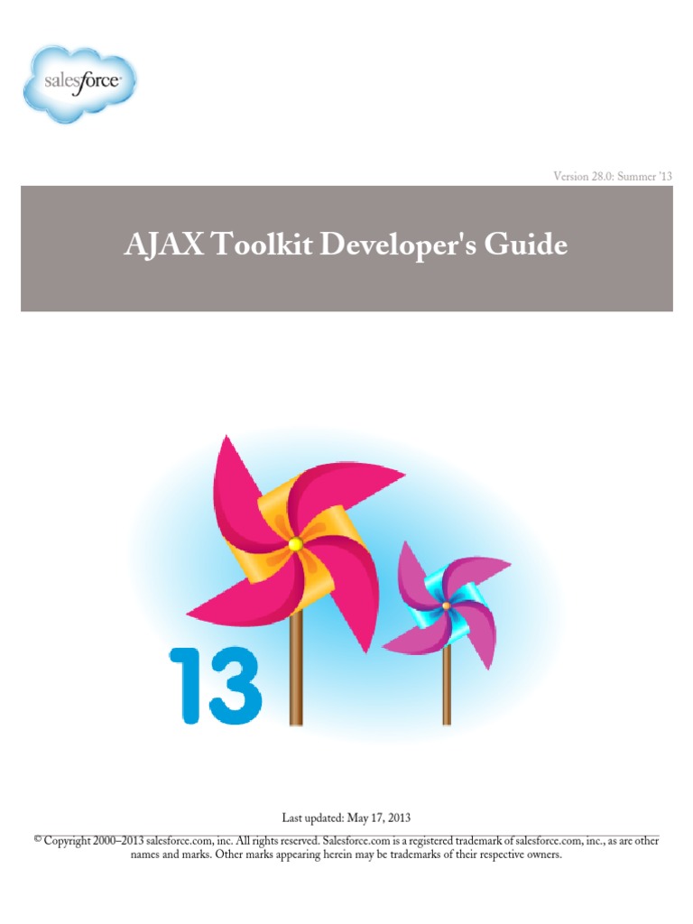 AJAX Toolkit Developer's Guide: Version 28.0: Summer '13 | PDF | Java ...