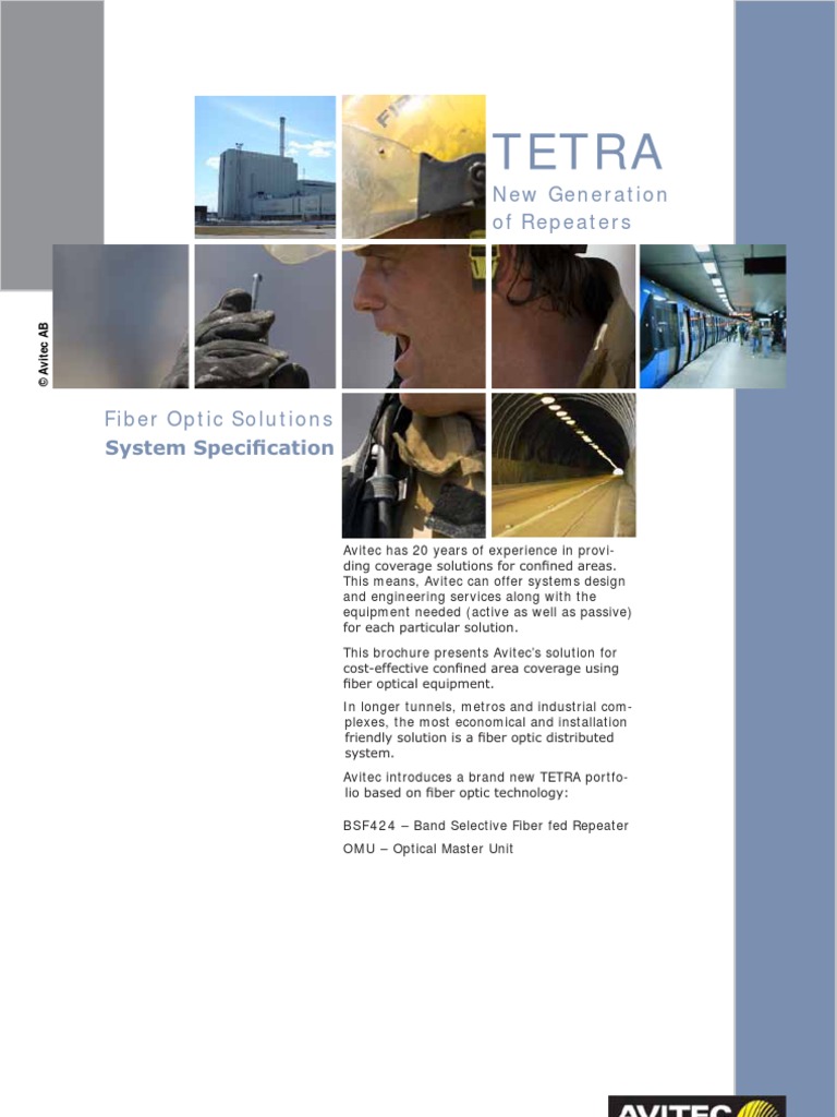 TETRA - Fiber Fed Repeater | PDF | Decibel | Wavelength Division ...