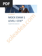 Soleadea Mock Exam 1 Level I CFA