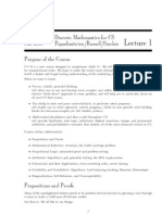 CS 70 Discrete Mathematics For CS Fall 2000 Papadimitriou/Russell/Sinclair Purpose of The Course