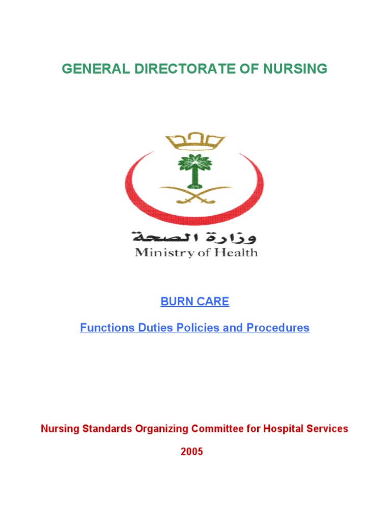 General Directorate of Nursing Burn Care Functions Duties Policies and