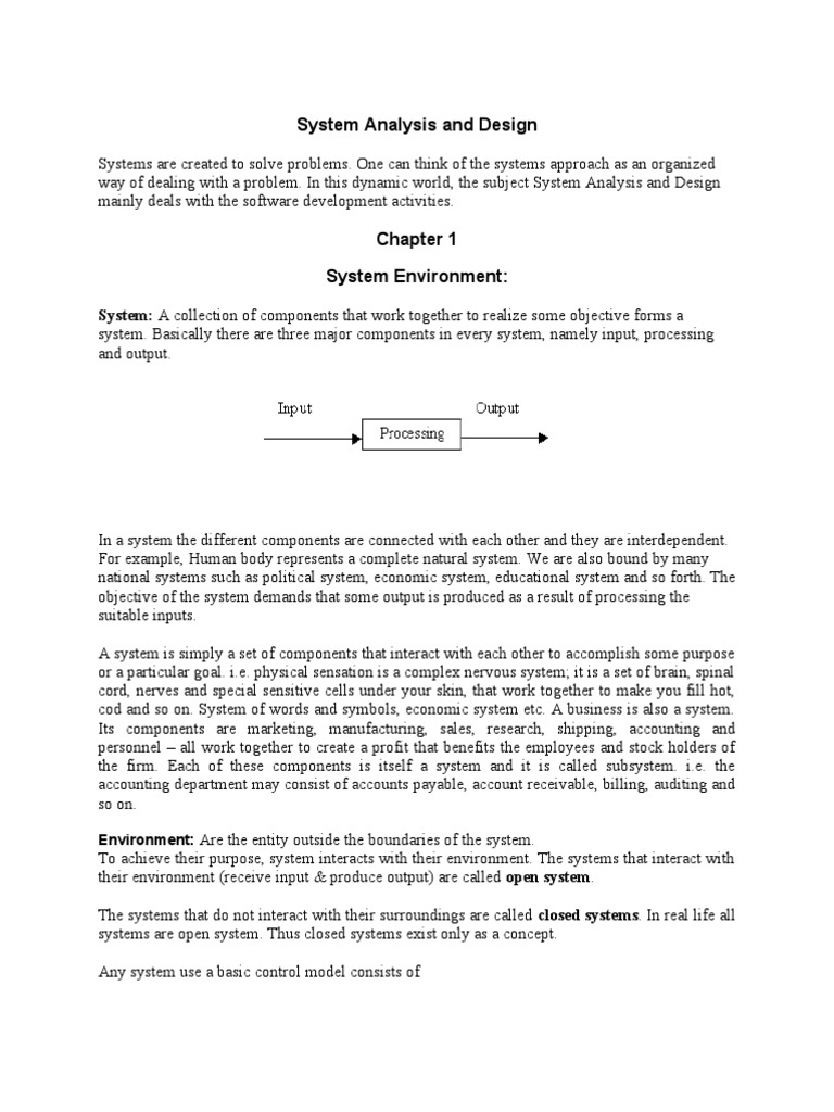 System Analysis and Design-Purbanchal University Notes For BIT/BCA ...