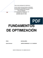 FUNDAMENTOS DE OPTIMIZACIÓN