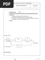 Control System Laboratory: Instruction Mannual