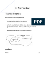 Thermodynamics: 2. The First Law