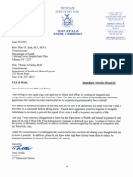 Avella Letter to DOH Re West Nile Virus