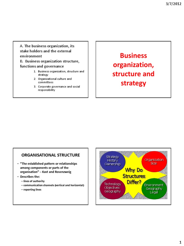 Business Organization Structures Explained | PDF | Strategic Management ...