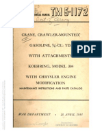 Tm 5-1172 CRANE, CRAWLER MOUNTED, KOEHRING MODEL 304, 1944