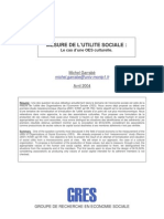 Mesure de L'Utilite Sociale:: Michel Garrabé Avril 2004