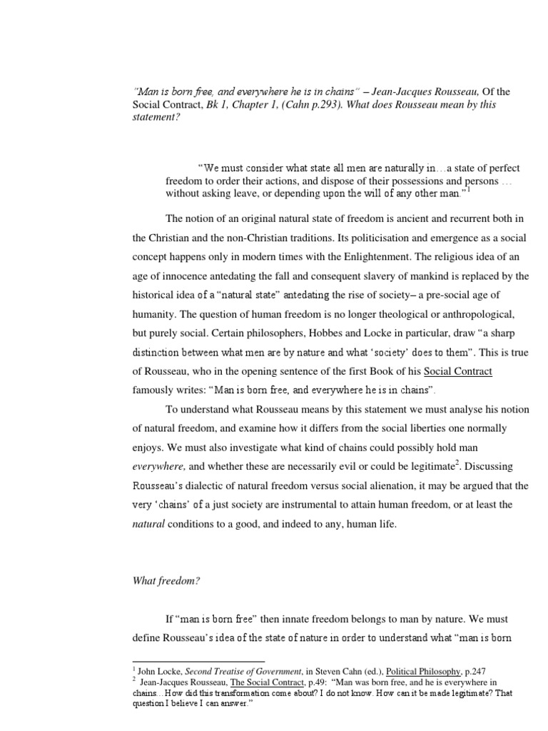 Rousseau's Concept of Freedom Explained | PDF | Jean Jacques Rousseau ...