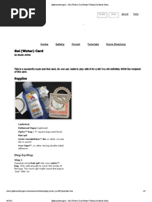 Gel (Water) Card