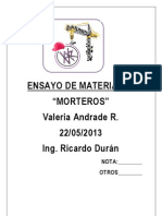 Ensayo de Materiales Informe Morteros