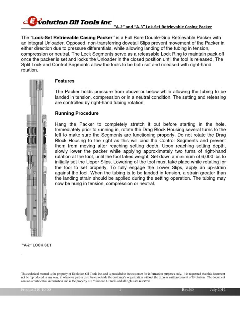 Lok-Set Retrievable Casing Packer Guide | PDF | Mechanical Engineering ...
