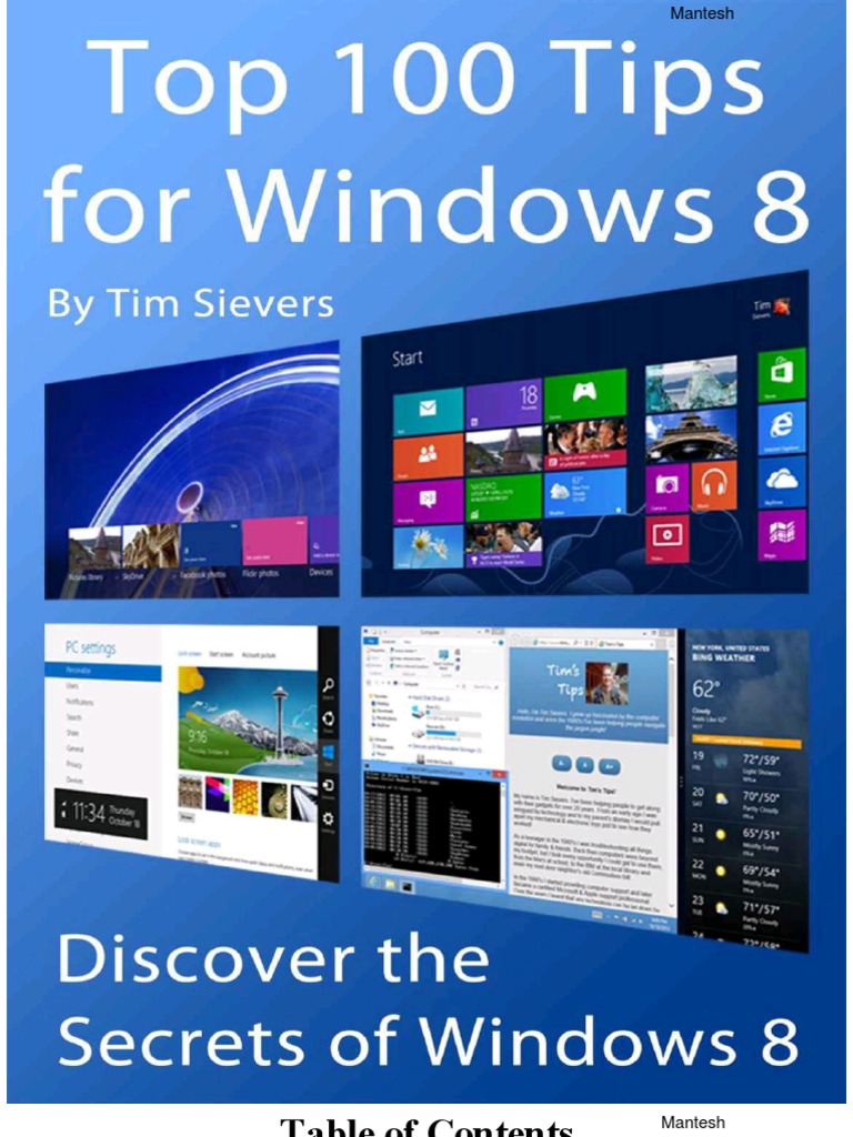 Windows 8 Tips and Tricks Guide | PDF | Windows 8 | Computer Keyboard