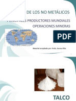 Mineria de Los No Metálicos Mundo Primeros Productores