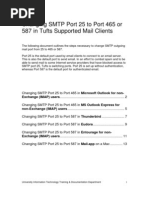 SMTP Port Change