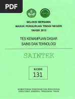 Download Soal SBMPTN 2013 Tes Kemampuan Dasar Saintek by Billie SN149074885 doc pdf