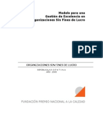 Modelo para Una Gestión de Excelencia en Organizaciones Sin Fines de Lucro 2007